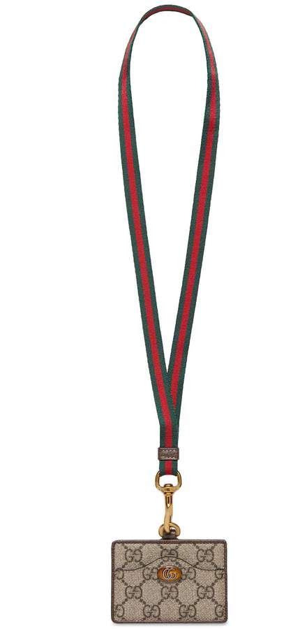 gucci lanyard badge holder|gucci card holder used.